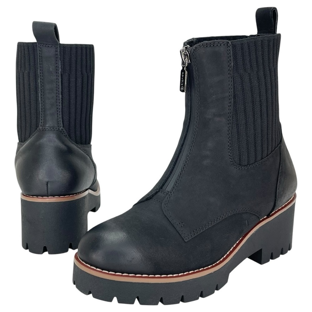 Aqua College Dream Black Nubuck Leather Waterproof Womens Ankle Boots Size 6.5M - Picture 10 of 13